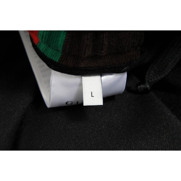 Gucci Mens Track Pants Large Black Green Red Stripped Drawstring Cotton Joggers - Picture 8 of 10